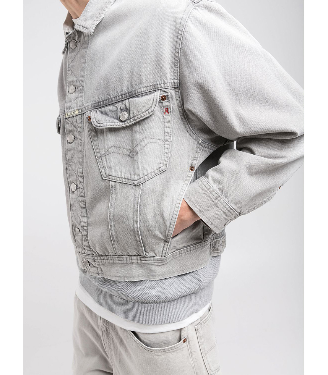 9Z1 ECO PLUS ライトデニムジャケット（セットアップモデル） 詳細画像 スーパーライトグレー 7